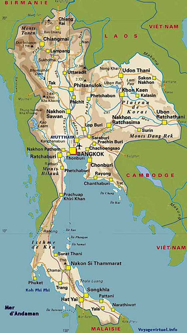 Map of thailand