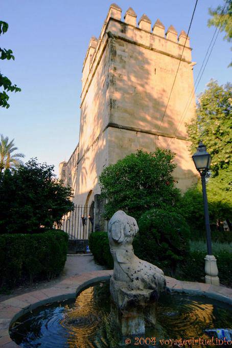 Tower and fountain, Alcazar Cordoba - Spain