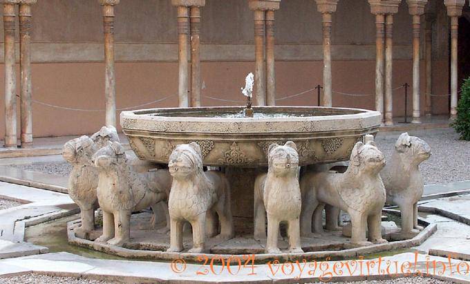 Fountain of the Lions, Alhambra, Granada - Spain