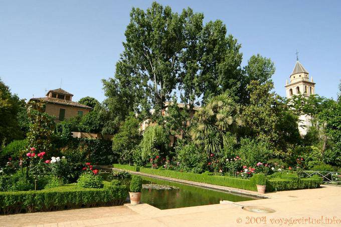 In the gardens, Alhambra Nasrid Granada - Spain, Andalusia