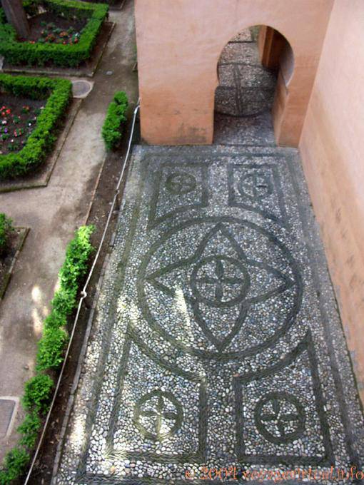 Pebble mosaic, Alhambra Nasrid Granada - Spain