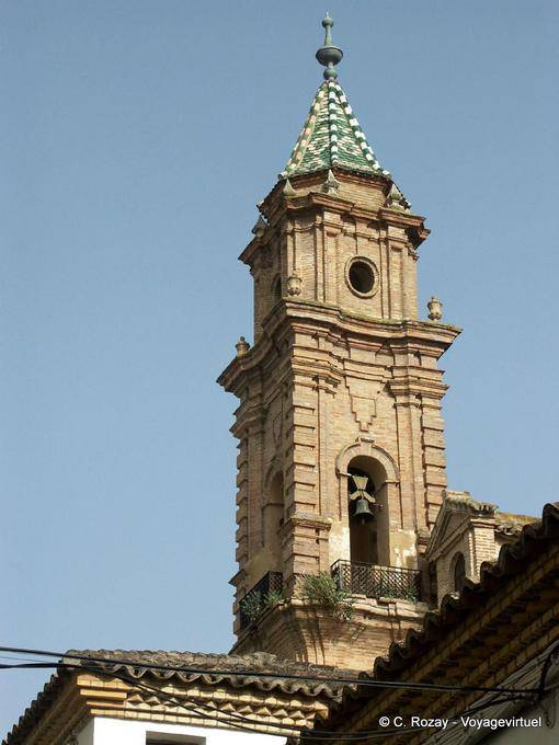 Church steeple with glazed tiles, Antequera - Spain
