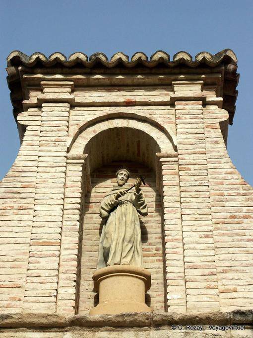 Statue of St. Francis, entered the Real Manasterio San Zoilo, Antequera - Spain