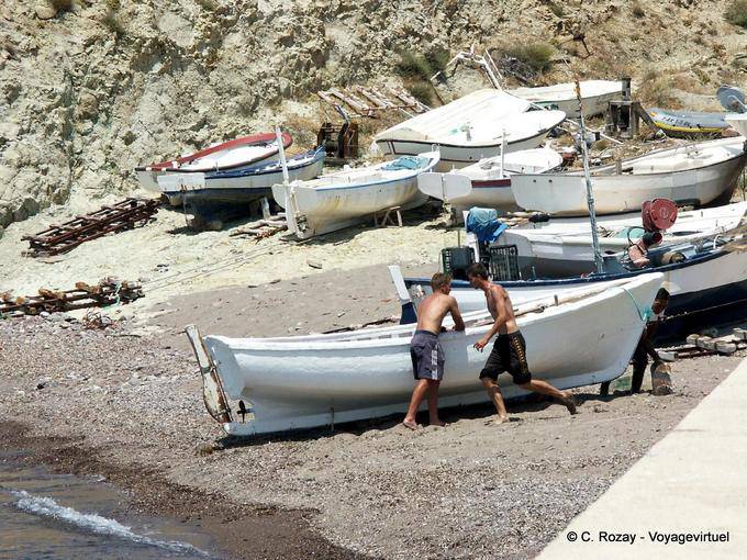 Boats on beach, Cabo de Gata - Spain, Andalusia