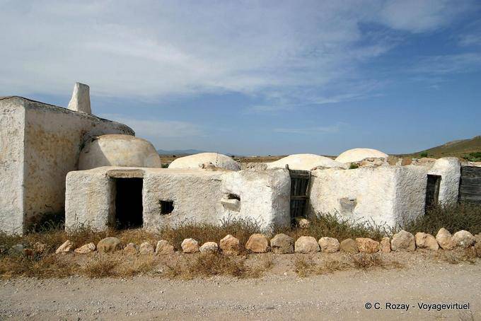 Low houses traditional group, Cabo de Gata - Spain, Andalusia