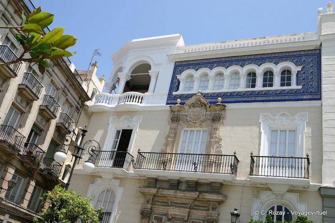 Tiles on facade Cadiz - Spain, Andalusia