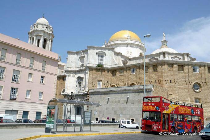 Rear view Cathedral Cadiz - Spain, Andalusia