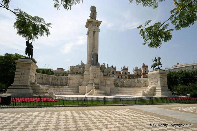 Plaza de Espana, Cadiz - Spain, Andalusia