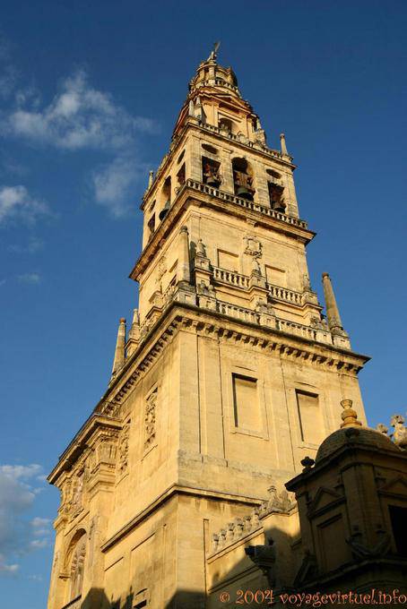 Almohad mosque minaret converted into a bell tower of 76 m, Cathedral, Cordoba - Spain, Andalusia