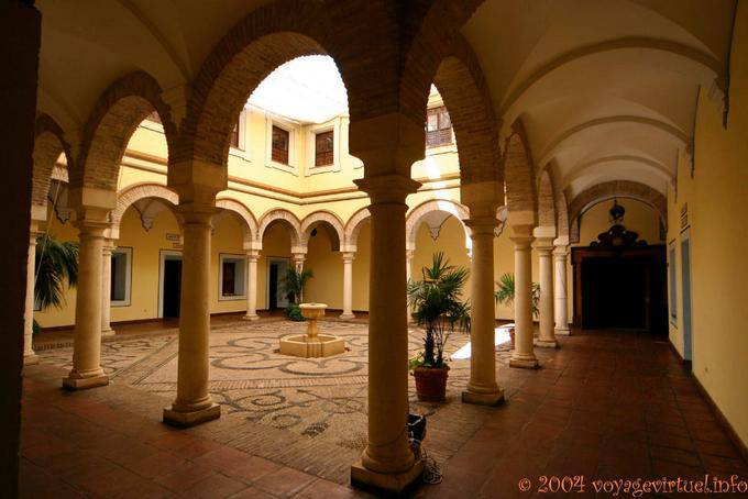 Renovated courtyard of the Palacio Episcopal, Cordoba - Spain, Andalusia