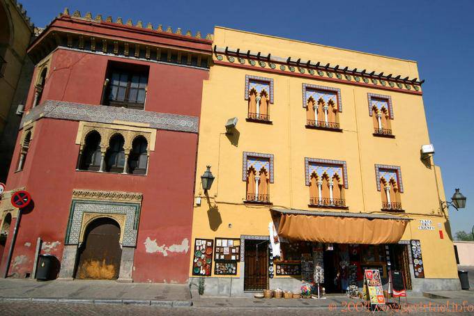 Moorish facade towards Puerta del Puente, Cordoba - Spain, Andalusia