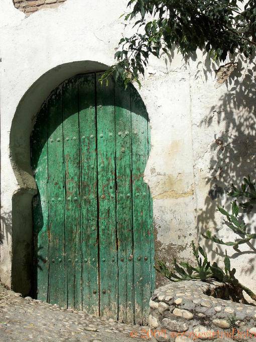 Ancient Moorish door, Granada - Spain