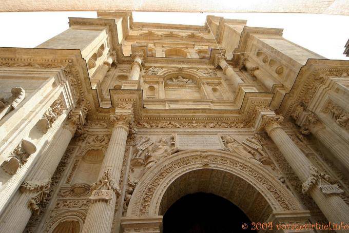 Facade of the Cathedral of the Incarnation, Granada - Spain