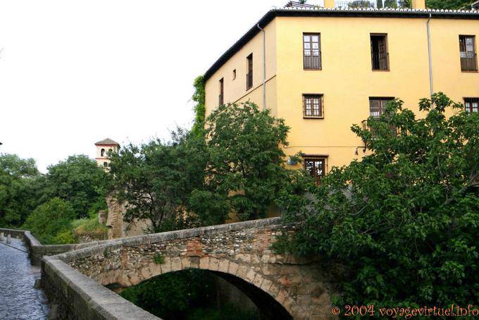 Small bridge in the street Nino del Royo, Granada - Spain