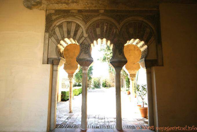 Columns finesse Moorish architects, Alcazaba, Malaga - Spain, Andalusia