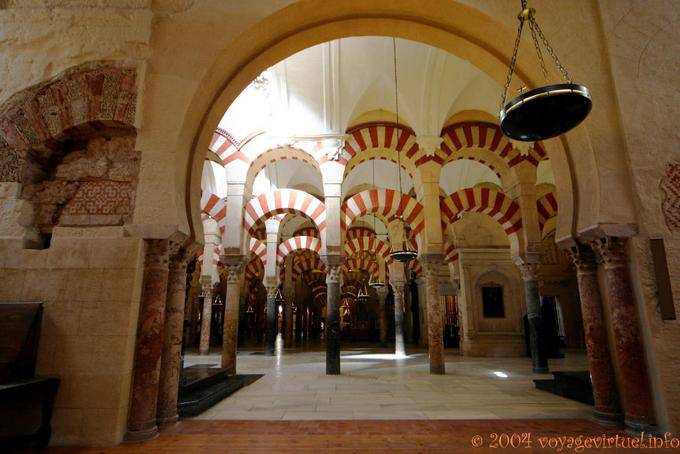 Internal perspective remains of the Saint Vincent Basilica left, Cordoba Mezquita - Spain, Andalusia