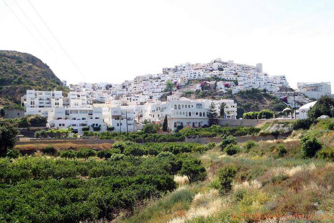 Panorama of Mojácar in Almería - Spain