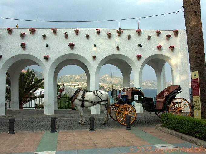 Arcades on Paseo balcony of Europe, Nerja - Spain