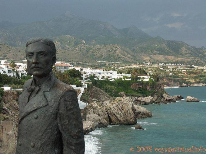 Statue on top of the waves, Nerja - Spain, Andalusia