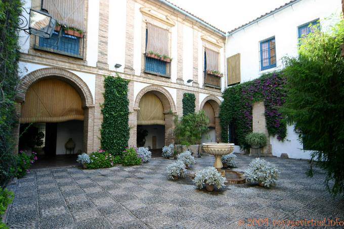 Flowery patio of Cancela, Palacio de Viana, Cordoba - Spain, Andalusia