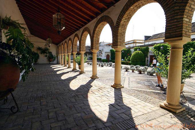Shade under the columns of the Patio de las Columnas, Palacio de Viana, Cordoba - Spain, Andalusia