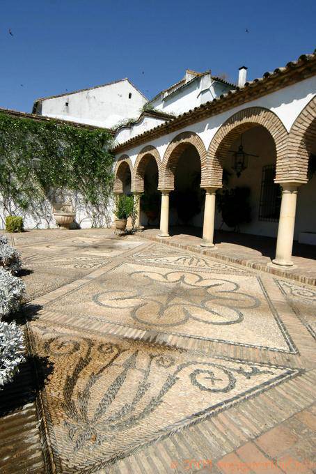 Mosaics of the Patio de las Columnas, Palacio de Viana, Cordoba - Spain, Andalusia