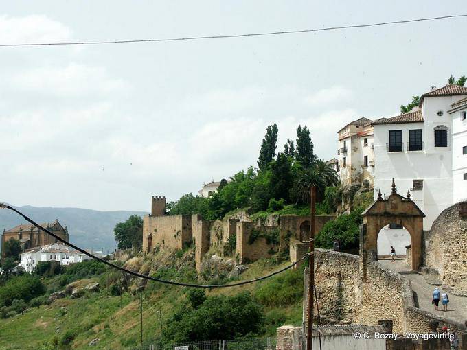 Walls and Arco de Felipe V, Calle Real, Ronda - Spain, Andalusia