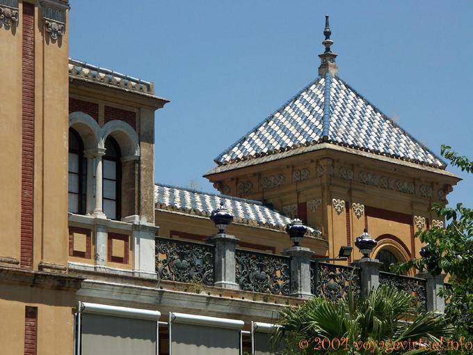 White and blue tiles, Seville - Spain