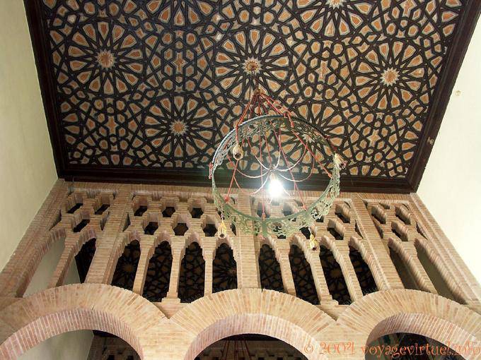 Moorish-style ceiling in the Museo de Las Artes Populares y Costumbres, Seville - Spain