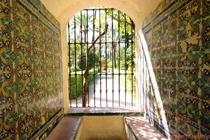 Tiles on the walls, Alcazar Seville - Spain