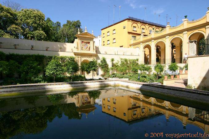Reflection in Estanque Mercurio, Seville Alcazar - Spain
