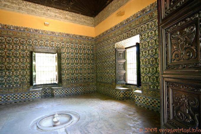 Tapestry composed of tiles, Sevilla Alcazar - Spain