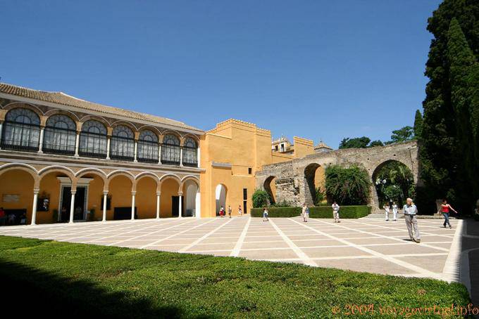 View on the patio of Monteria, Alcazar Seville - Spain