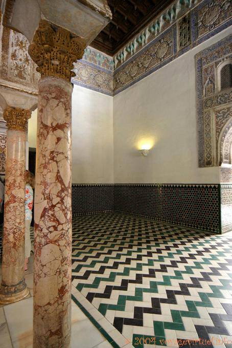 Floor and marble columns, Seville Alcazar - Spain
