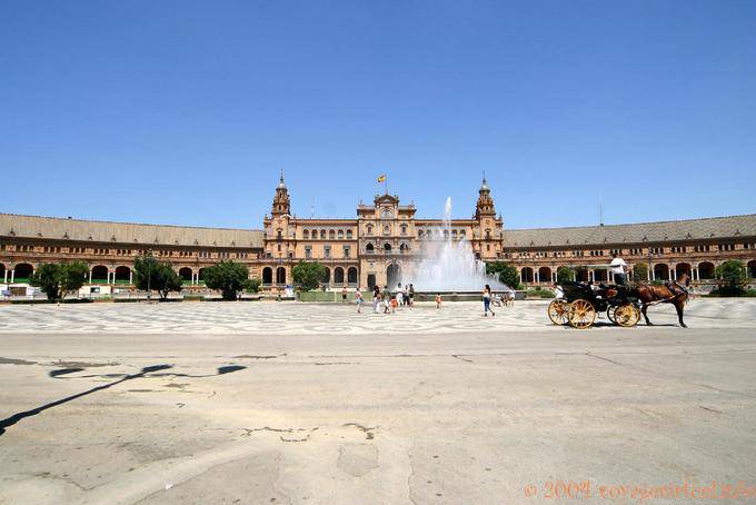 Panoramic Plaza de Espana, Seville - Spain