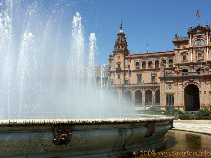 Fountain Vicente Traver, Seville Plaza Espana - Spain