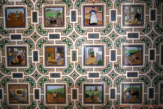 Tiles representing everyday life, Tarifa - Spain