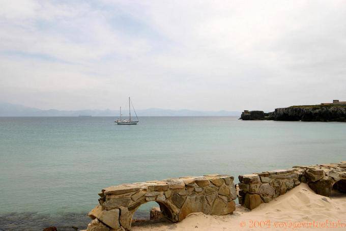Boat seen from Avenida Fuerzas Armadas Las Tarifa - Spain