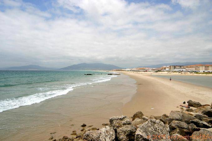 The long Atlantic beach near Tarifa - Spain
