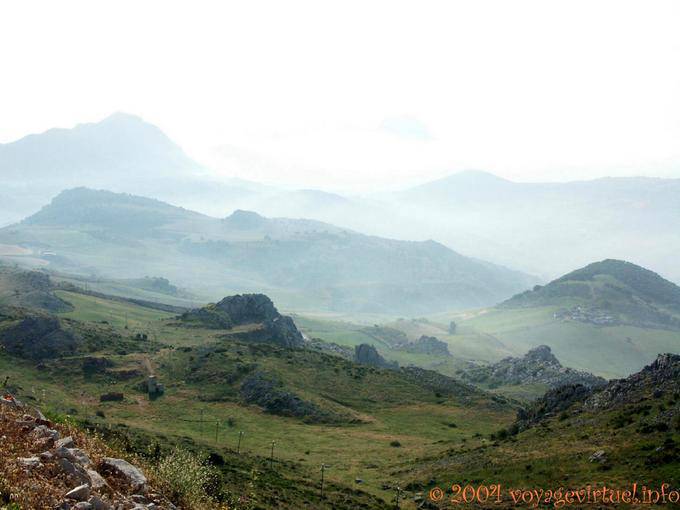 Misty landscape around Torcal de Antequera - Spain