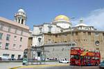 Rear view Cathedral Cadiz, Spain.