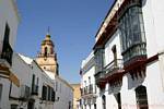 Glazed balconies, Carmona, Spain.