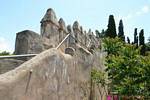 Battlements of the Castle of Gibralfaro, Malaga, Spain.