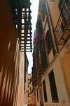 Alley in the old city, Malaga, Spain.