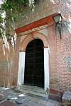 Brick gatehouse, Malaga, Spain.