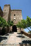 Torre del Cristo, Alcazaba, Malaga, Spain.