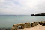 Boat seen from Avenida Fuerzas Armadas Las Tarifa, Spain.