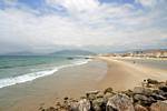 The long Atlantic beach near Tarifa, Spain.