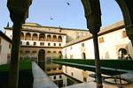 Court of the Myrtles, Alhambra Nasrid Granada, Spain.