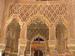 Court of the Lions. Interior of the pavilion, Alhambra Nasrid Granada, Spain.